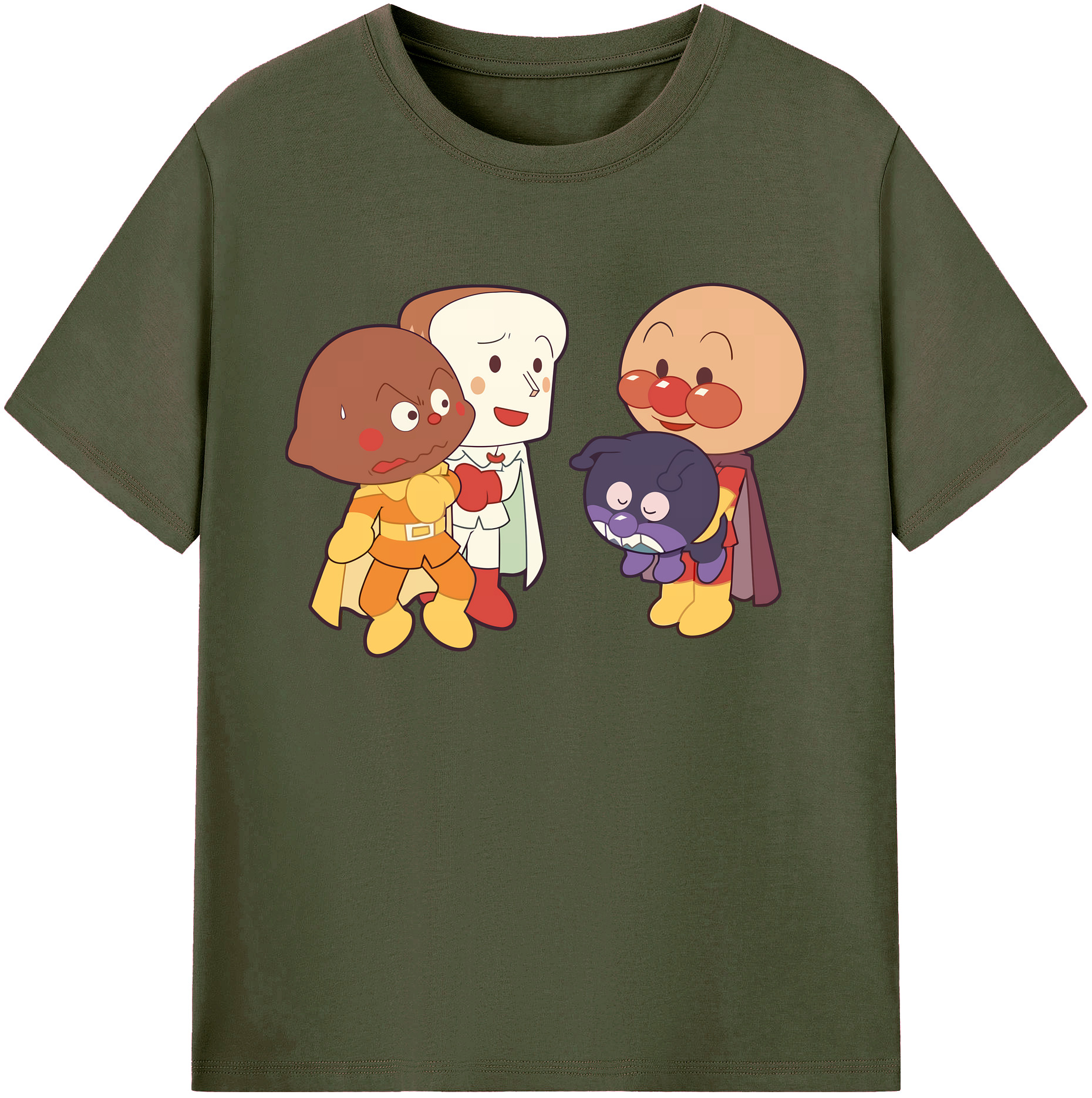 （画像用） アンパンマン Anpanman 綿100％ メンズ半袖Tシャツ｜肌触りやわらか＆通気性